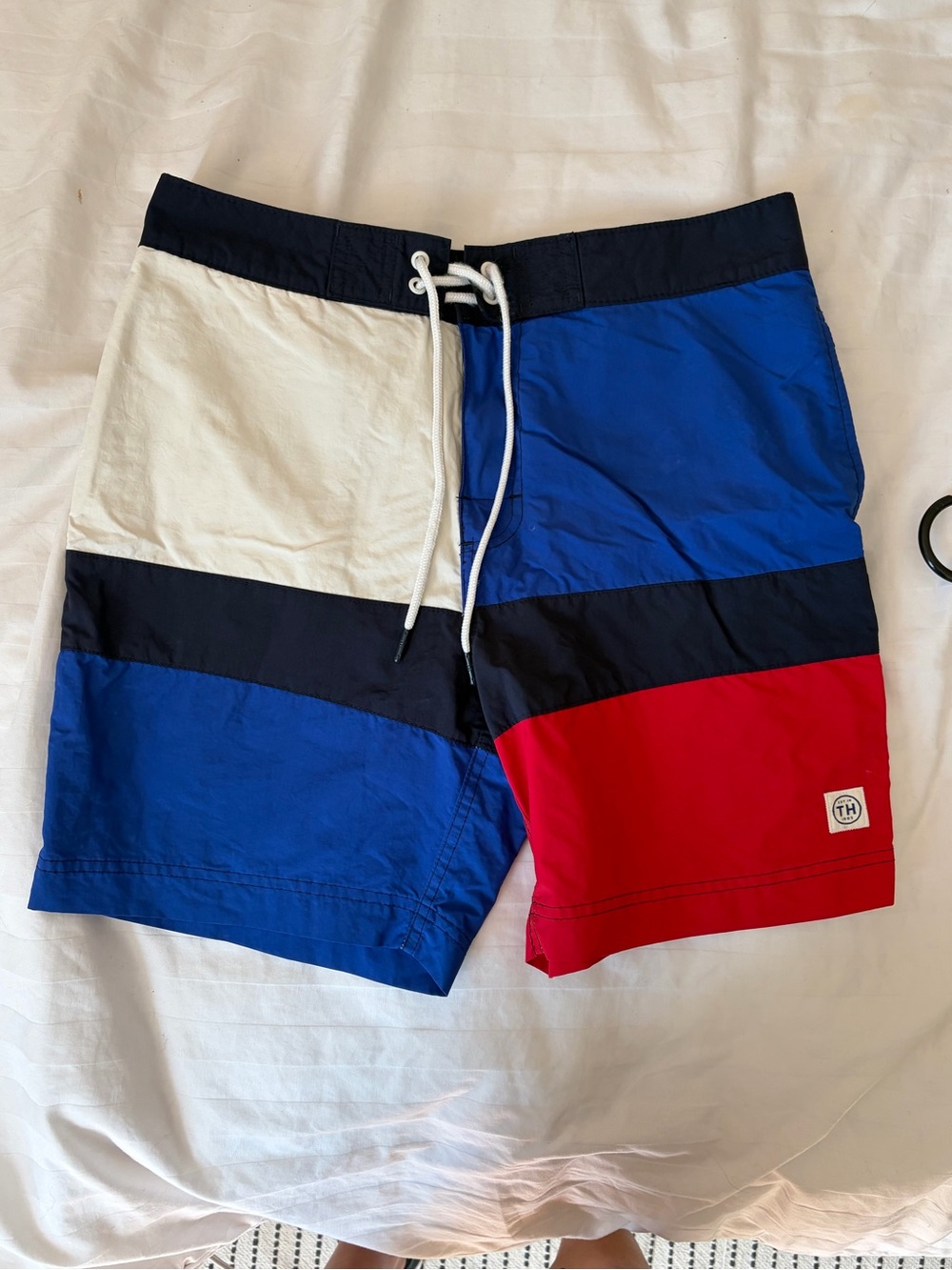 Tommy Hilfiger Men's Colorblock Swim Shorts - Blue, Red, White
